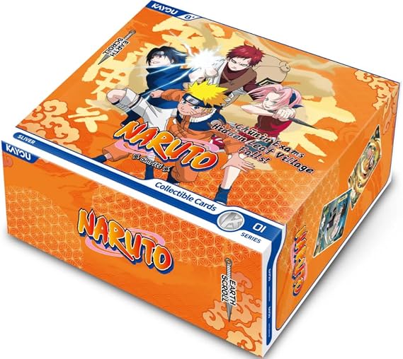 KAYOU Naruto Collectable Card with Ground Roll Series 1, English NA Edition Booster Box with PR Card