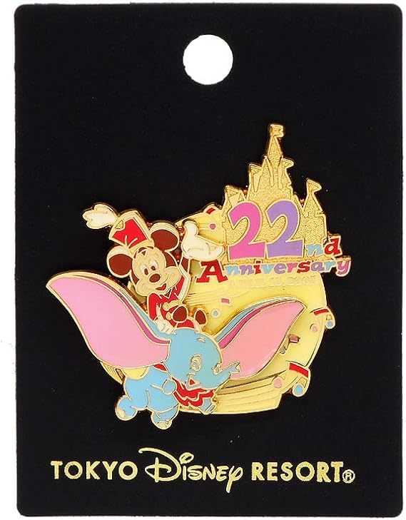 Tokyo Disneyland 22nd Anniversary 2005 Mickey & Dumbo Pin MICKEY DUMBO