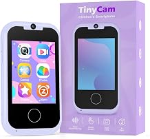 Kids Cell Phone for Girls, Christmas Birthday Gifts for Girls Age 3-6, MP3 Music Player with Dual Camera, Toddler Touchscreen Phone Toy for 3 4 5 6 Year Old Girl with SD Card-Purple