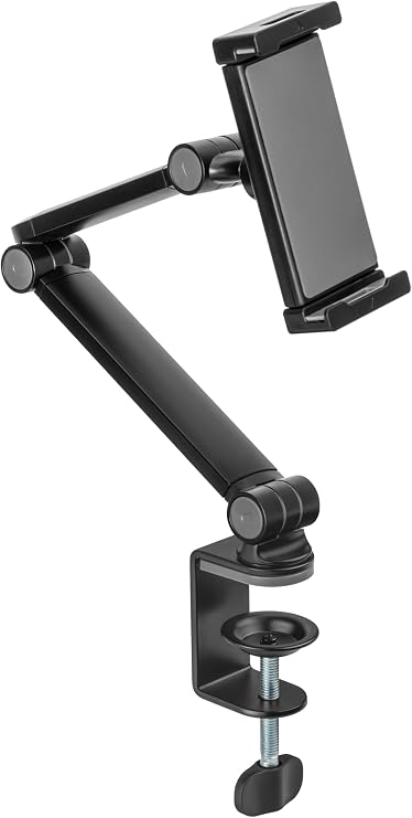 Masaüstü Kelepçeli Tablet Standı | 4.7'' - 12.9'' Arası Tüm Tabletlerle Uyumlu