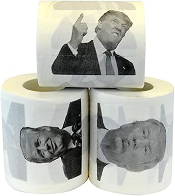 Fairly Odd Novelties Donald Trump Novelty Political Humor Funny Toilet Paper Gag Gift, Set of 3 Rolls