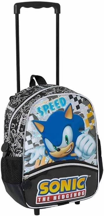 OBM Sonic Anaokulu Çekçek Çantası, Sırt Çantası, 38 x 7 x 55 cm, Siyah