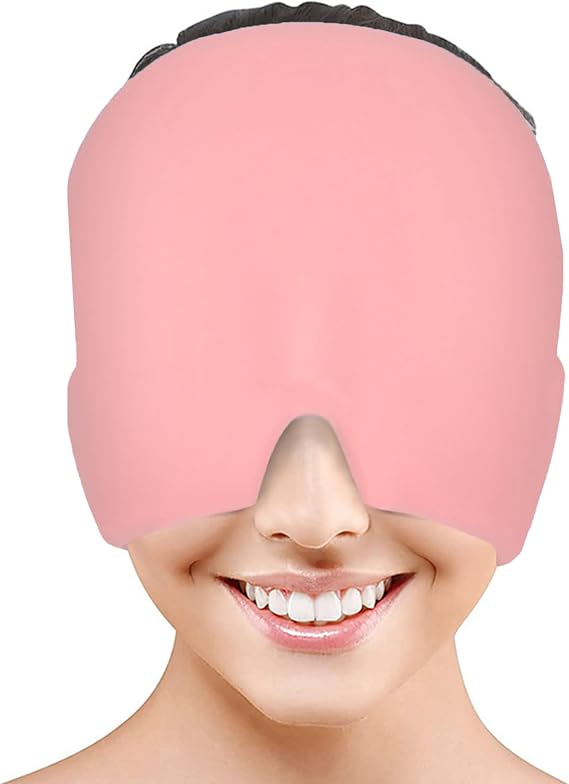Migraine Relief Cap, Pink, Reusable Cold Hot Therapy