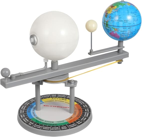ERINGOGO Astronomical Teaching Tool Motorized Systems Sun Models Science Astronomy Demo Sun Earth Moon Orbital Model System Kit Puzzle Plastic Child Lunar