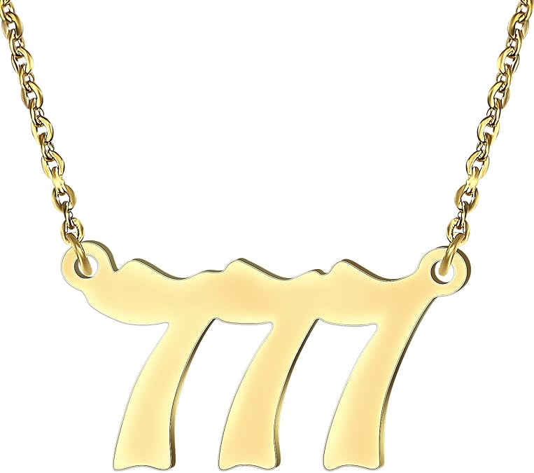 Angel Number Necklaces 111 222 333 444 Stainless Steel Necklace Choker 555 777 888 999 666 Numerology Jewelry Devil number Necklace