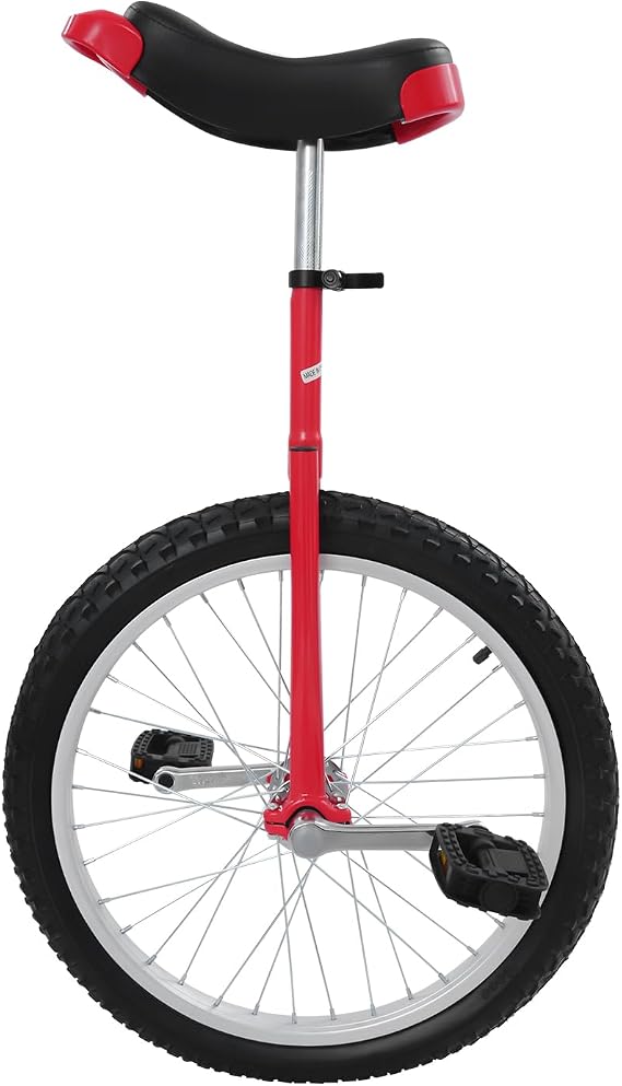 16/18/20/24 inch Unicycle Outdoor Unicycle Superior Steel Frame, Leak Proof Tires, Adjustable Height, Curved PU Seat, Adults, Kids, Outdoor Sports, Fitness Exercise Tool for Adults
