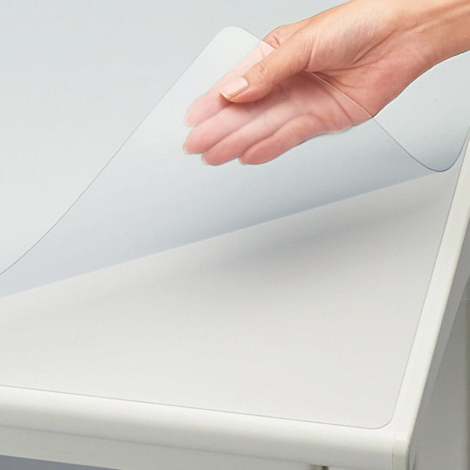 Market ICHIBA YMP-188676CL Transparent Desk Mat, Clear, 2-Layered Type, 23.6 x 17.7 inches 600 x 450 cm, Made in Japan, Fixed on One Side, Note, Calendar, Non-transferring, Matte Finish, Compatible