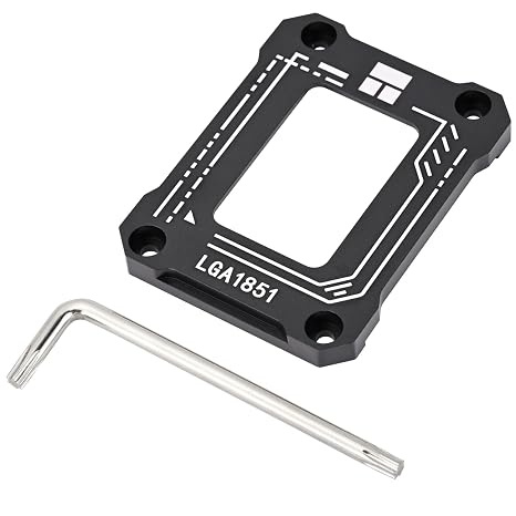 Thermalright Lga1851 BCF Black CPU Stress Bending Correction Fixe,CPU Anti Bending Fixed Bracket, with an L-Shaped Screwdriver,Intel 15th Generation CPU Anti Bending Holder