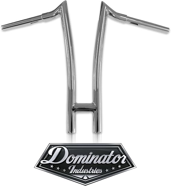 Dominator Industries 1 1/4 | 1.25" Evil T-Bar | 16" Rise | Chrome | Compatible With 1996-2019 Dyna, All Softails, Sportster, Street Bob, Fat Bob, Low Rider S