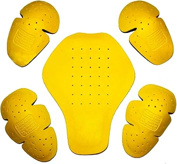 GDM Motorcycle Jacket CE Certified Armor Triple Density Removable Padding 5PC Set