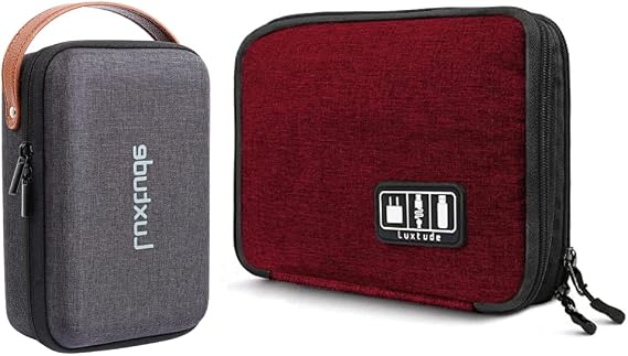 Luxtude Large Electronics Organizer, Hard Carrying Case for Electronics, Charger Storage, Cord Storage