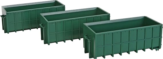 Walthers SceneMaster Large Dumpsters-Green pkg(3) 949-4100 HO Scale Model Railroad - Scenery Kit
