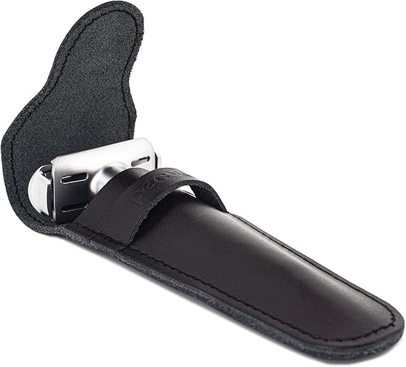 Genuine Leather Safety Razor Leather Protective/Travel Case For Any Safety Razors - Razor Case Keeps Your Double Edge Razor Blade Safe.