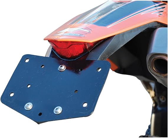 Enduro Engineering License Plate Holder Plastic Black 22-700 - Compatible with KTM Husqvarna Honda Yamaha Suzuki Beta Sherco Kawasaki