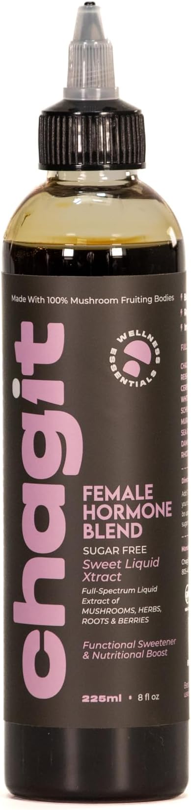 SLX - Female Hormone Balance - Full-Spectrum Liquid Extract - Chaga, Reishi, Ginseng, Schisandra Berry, Sea Buckthorn, Muira Puma, Damiana Leaf, Rhodiola Rosea Root