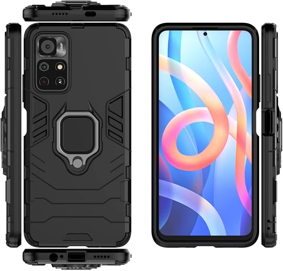 Case for Xiaomi Poco M4 Pro 5G Case Cover,Magnetic Car Mount Bracket Shell Case for Xiaomi Redmi Note 11T 5G / Poco M4 Pro 21091116AG Case Black