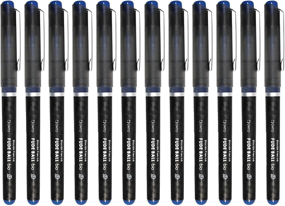 OHTO Fude Ball Bio 1.5 Rollerball Pen, Ultra-Bold 1.5mm, Water-Based Biocide Free Ink, Blue, CFR-15FBO-BL, Pack of 12