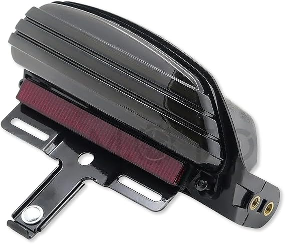 MT450-001- Smoke Tri-Bar Fender LED Tail Light Bracket Compatible with Harley FXST FXSTB FXSTC Softail
