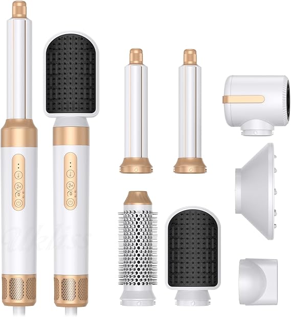 7 Başlıklı İyonik Saç Şekillendirici Saç Kurutma Fön Makinası 7in1 Multi Styler 110000 RPM 1400W