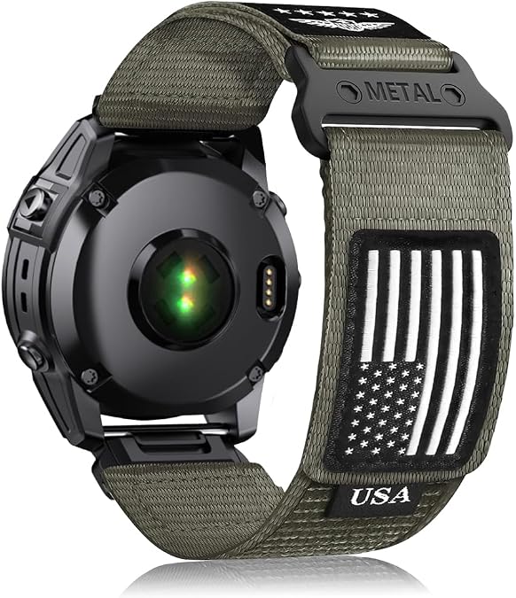 USA Ultra Series for Fenix Watch Band Replacement,Quickfit 22mm 26mm 20mm Nylon Bands for Fenix 8 47mm 51mm 43mm/ Fenix 7X/Fenix 6X/Fenix 5X/Enduro 2/Tactix/Fenix 7S/Fenix 5S/Fenix 6S/D2 Delta S