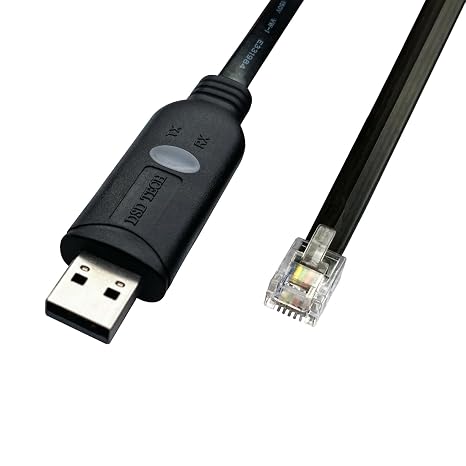 DSD TECH SH-RJ12C USB to RJ12 6P4C RS232 Serial Cable for APC PDU ATS(5.9FT/1.8M)