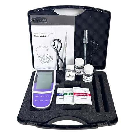 Portable PH Meter with Standard Calibration Liquid PH ORP Temperature Modes PH Range -2.000 to 20.000PH Resolution 0.001 0.01 0.1PH Temperature Range 0 to 105C/32 to 221F