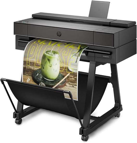 HP DesignJet T870 Large Format 24-inch Plotter Printer, for Easy & Secure Multi-Size Prints. Includes 2-Year Care Pack with Onsite Support (AM0X9H)
