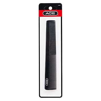 GOODY ACE ACE All Purpose Hair Comb - 7 Inch, Black - Great for All Hair Types - Fine Comb Teeth for Thin to Medium Hair,61286, 1 Count Pack of 1
