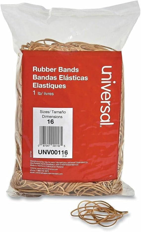 Universal Rubber Bands, Size 16, 1lb Pack