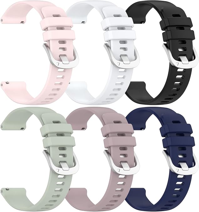 Silicone Band 6 Pack for Mindrose H80 Watch Strap Breathable Wristband Compatible with Mindrose Smart Watch 1.47'' Slim Smart Fitness Tracker