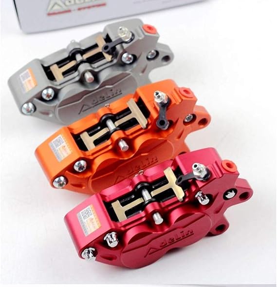 Motorcycle for Adelin universal modification four piston ADL-7 HF6/F101 Brake calipers For BWS RSZ CNC rear brake motorcycle parts (Red left)