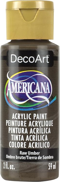 DecoArt DA130-3 Americana Acrylic Paint, 2-Ounce, Raw Umber