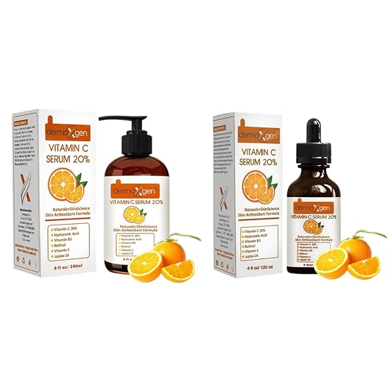 20% Vitamin C Serum + Hyaluronic Acid Bundle + Retinol + Vitamin E + Vitamin B PURE ORGANIC- Boost Skin Collagen, Moisturizer, Anti Aging & Wrinkle Facial Serum