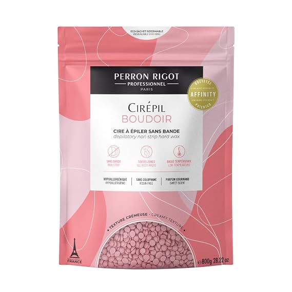 Cirepil BOUDOIR Stripless Hard Wax Beads Bag 28.22oz / 800g | Hypoallergenic & rosin-free for sensitive skin - Professional face & body stripless hair removal - Low temp refill bag