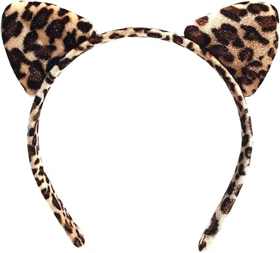 Leopard Ears Headband, Cute Cheetah Ear Headbands Halloween Christmas Party Headwear Hair Accessories