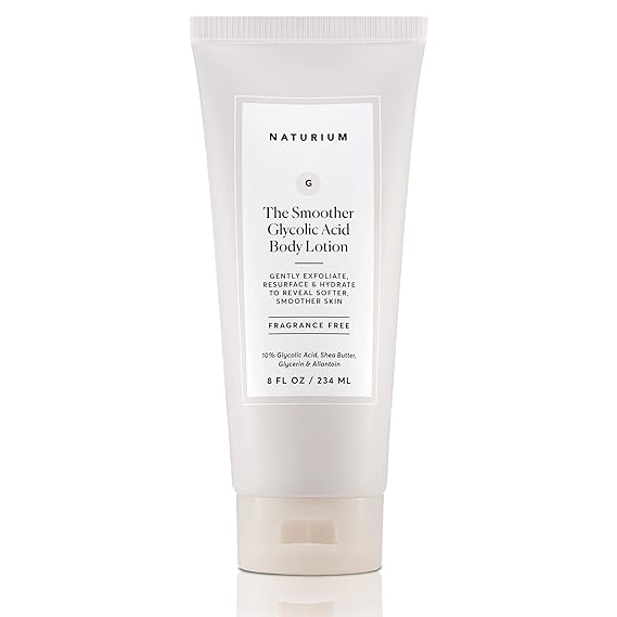 Naturium The Smoother Glycolic Acid Body Lotion, Resurfacing & Exfoliating Treatment, with 10% Glycolic Acid, 8 oz