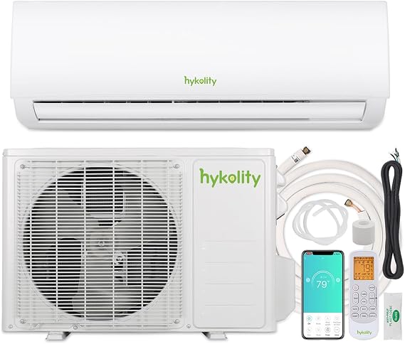 Wifi Enabled 18,000 BTU Mini Split Air Conditioner & Heater, 19 SEER2 230V Split AC Unit Ductless Inverter System with Heat Pump, Installation Kits - Cools Rooms up to 1250 Sq.Ft