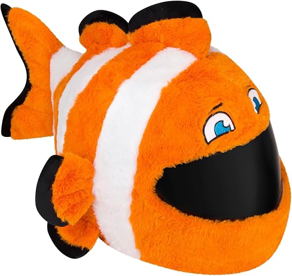 Moto Loot Helmet Cover for Motorcycle Helmet, Fun Rides and Gifts (Cover Only. Helmet Not Included) - Clown Fish