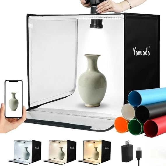 24" Photo Light Box for Large Product Photography, Portable Studio