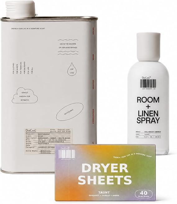 DedCool, Laundry & Home Bundle, 3-Piece, Milk & 01 Taunt