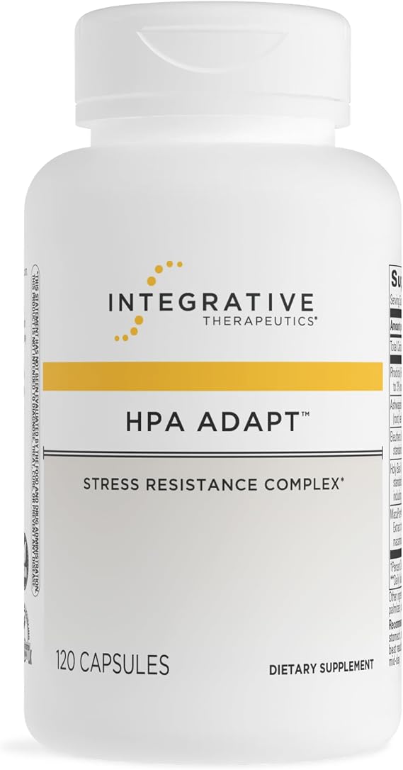 Integrative Therapeutics HPA Adapt - Adaptogenic Supplement for Stress Support* - Includes Ashwagandha, Rhodiola & Other Adaptogenic Herbs* - Vegan, Dairy-Free & Gluten-Free - 120 Capsules