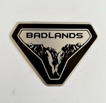 Metal Badlands Emblem Badge Nameplate, Self-Adhesive 4''X3''