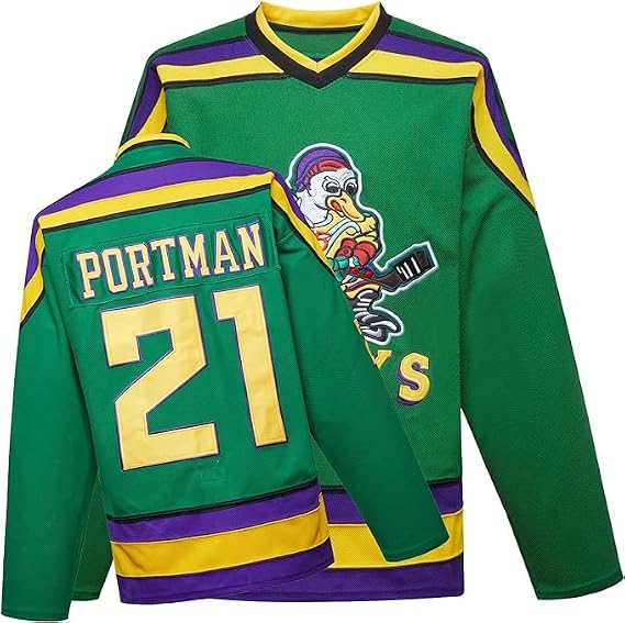 Mighty Ducks Jersey Movie Ice Hockey Jersey S-L Charlie Conway #96 Adam Banks #99, 90S Hip Hop Clothing for Party