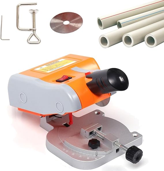 Mini Bench Cut Off Chop Saw,2" 90W with 0-45° Miter Saw for Wood and Metal Cutting - Adjustable Hobby Craft Table Saw Power Tool