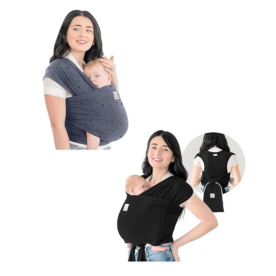 KeaBabies Baby Wrap Carrier and Baby Wraps Carrier, D-Lite Baby Wrap - All in 1 Original Breathable Baby Sling, Hands Free Baby Carrier Sling - Easy-Wearing, Adjustable Baby Sling Carrier