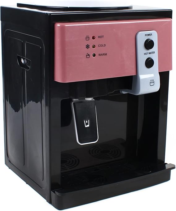 DYNAMI Water Cooler Top Loading Countertop Water Cooler Dispenser, Cold and Hot Water Dispenser,Efficient Cooling/Heating,Holds 3-5 Gallon