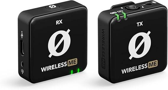 RDE Wireless ME Ultra-compact Wireless Microphone System with Built-in Microphones, GainAssist Technology and 100m Range for Filmmaking, Interviews and Content Creation, Wireless ME