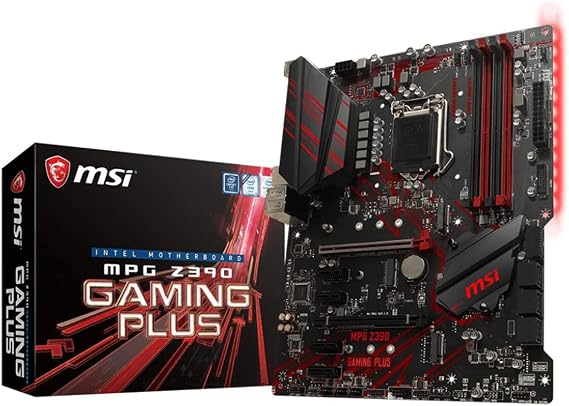 MSI MPG Z390 Gaming Plus LGA1151 (Intel 8th and 9th Gen) M.2 USB 3.1 Gen 2 DDR4 HDMI DVI CFX ATX Z390 Gaming Motherboard