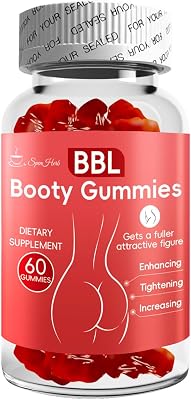 Hip Butt Enhancing Fast Gummy,Vegan Weight Gainer Gummies,Gummies with Multivitamins and Herbal Extracts,Gym Workouts & Beach Days - Perfect for Women Seeking Curved Silhouette