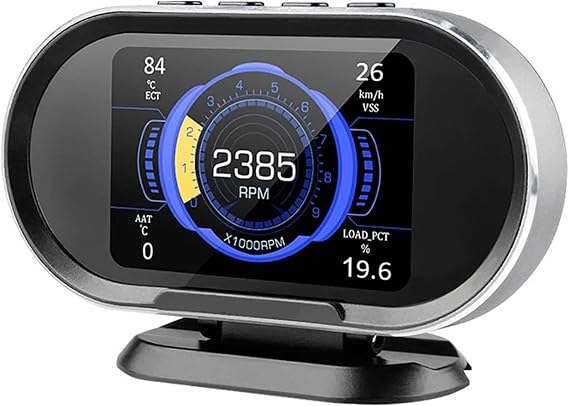 KW206 Head Up Display Computer Scanner OBD2 Car On-Board Real-time Data OBD 2 Clear Trouble Code Water Temperature Gauge for All Vehicle